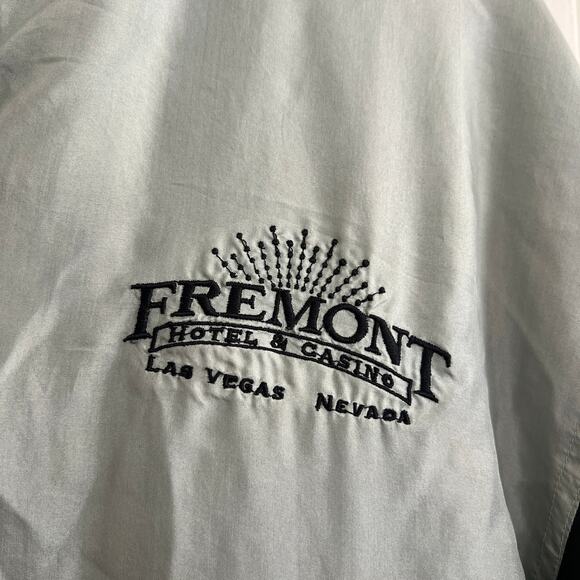 Vintage Logo Visions Mens 100% Silk Lightweight FREMONT HOTEL CASINO Jacket M - Picture 7 of 9